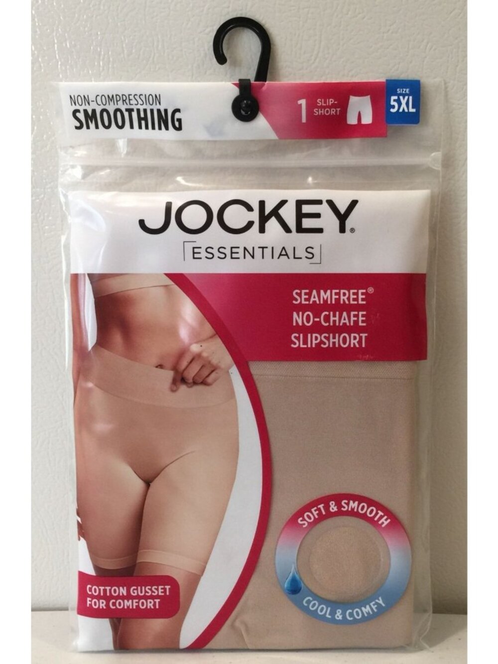 JOCKEY Essentials Ladies 5XL Nude Slip Short Non-Compression Smoothing